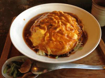 温泉食堂　ビビンバ風オム丼1