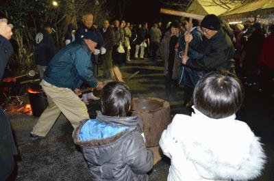 餅つき見学